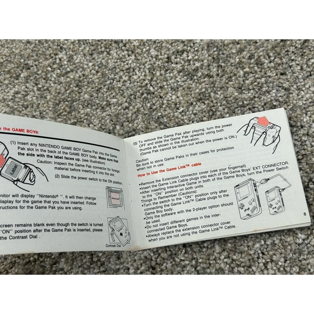 Gameboy Owners Manual DMG-GB-USA-1 Compact Video Game System